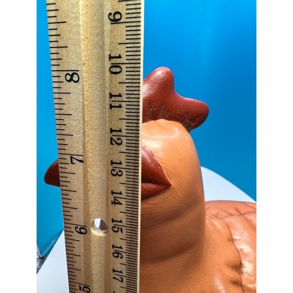 Kimple Mold Hand Painted Chicken Vintage 1987 Signed 8" x 8" Decor Ceramic Gift - Picture 8 of 9